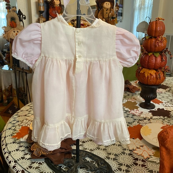 Nana’s Pet Vintage Toddler girls Pinafore Dress with matching Bonnet size 2 - Picture 10 of 16